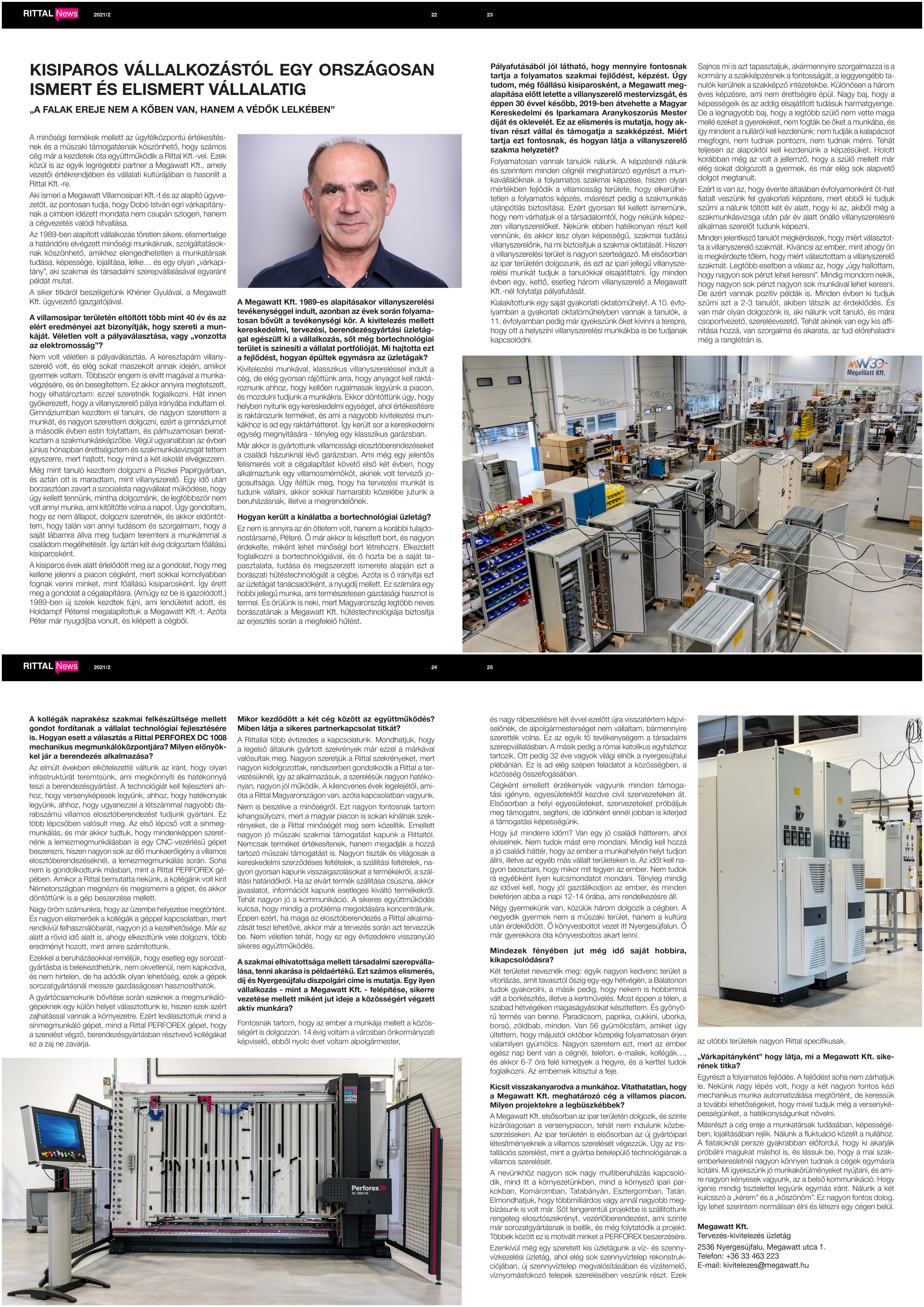 KISIPAROS VÁLLALKOZÁSTÓL EGY ORSZÁGOSAN ISMERT ÉS ELISMERT VÁLLALATIG