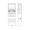 1/3F mérőszekrény 1xM63.80A+1xV32 földkábeles álló 1-szintes 1 2M 2 PVT-K-L Á-V Fm Csatári Plast - CSP21.ES054
