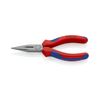 Fél-kerek csőrű (rádió) fogó 61HRC vágóéllel max.d2,5/1,6mm piros-kék 140mm-hossz KNIPEX - 2502140