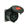 Ipari dugalj beépíthető 3P+N+E 16A 400V(50+60Hz) piros egyenes IP54 műanyag 6h-pozíció PCE - 315-6x