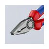 Kombinált fogó 60HRC max.d12/3,4/2,2mm-vágás piros-kék polírozott 180mm KNIPEX - 0302180