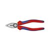 Kombinált fogó 60HRC max.d12/3,4/2,2mm-vágás piros-kék polírozott 180mm KNIPEX - 0302180