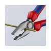 Kombinált fogó 60HRC max.d12/3,4/2,2mm-vágás piros-kék polírozott 180mm KNIPEX - 0302180
