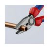 Kombinált fogó 60HRC max.d12/3,4/2,2mm-vágás piros-kék polírozott 180mm KNIPEX - 0302180