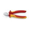 Oldalcsípő fogó 61HRC piros-sárga szigetelés normál 160mm szigetelt 1000V KNIPEX - 7026160