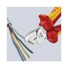 Oldalcsípő fogó 61HRC piros-sárga szigetelés normál 160mm szigetelt 1000V KNIPEX - 7026160