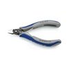 Oldalcsípő fogó precíziós-elektronikai max.d1mm szürke-kék normál 125mm x KNIPEX - 7942125Z
