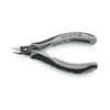 Oldalcsípő fogó precíziós-elektronikai ESD 64HRC max.d0,8mm szürke normál 125mm KNIPEX - 7962125ESD
