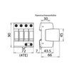 Túlfeszültség-korlátozó DEHNguard C 4P T2 TN-S 230V/AC 40kA 4M DG M TNS 275 DEHN - 952400