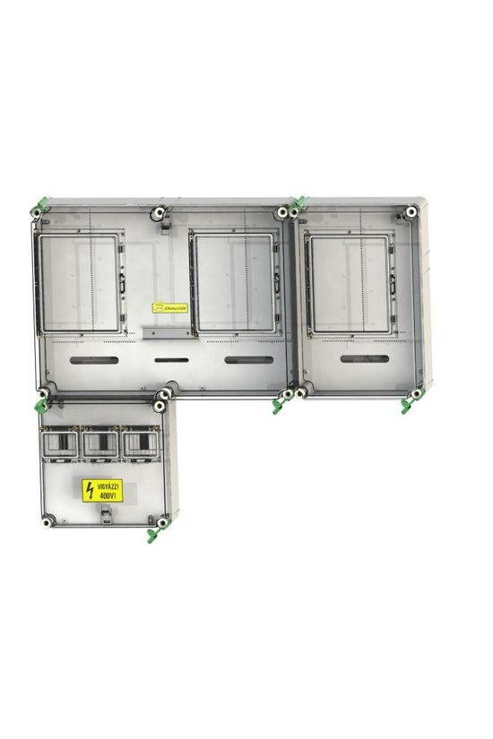 1/3F mérőszekrény 1xM63.80A+1xV32+1xH63.80A szabadvezetékes 2 3M PVT 7590 Á-V-H Fm-SZ Csatári Plast - CSP21.E026