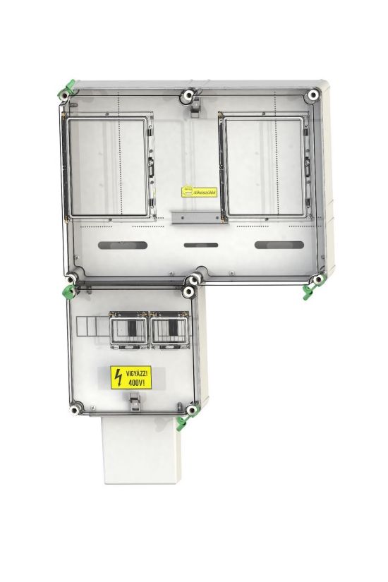 1/3F mérőszekrény 1xM63.80A+1xV32 földkábeles 1-szintes 1 2M PVT 6075 Á-V Fm-K Csatári Plast - CSP21.E019