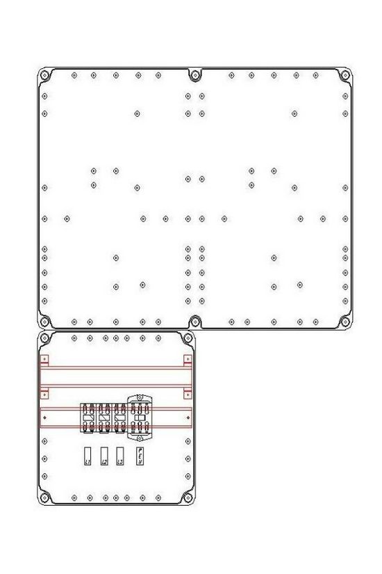 1/3F mérőszekrény 1xM63.80A+1xV32 földkábeles 1-szintes 1 2M PVT 6075 Á-V Fm-K Csatári Plast - CSP21.E019