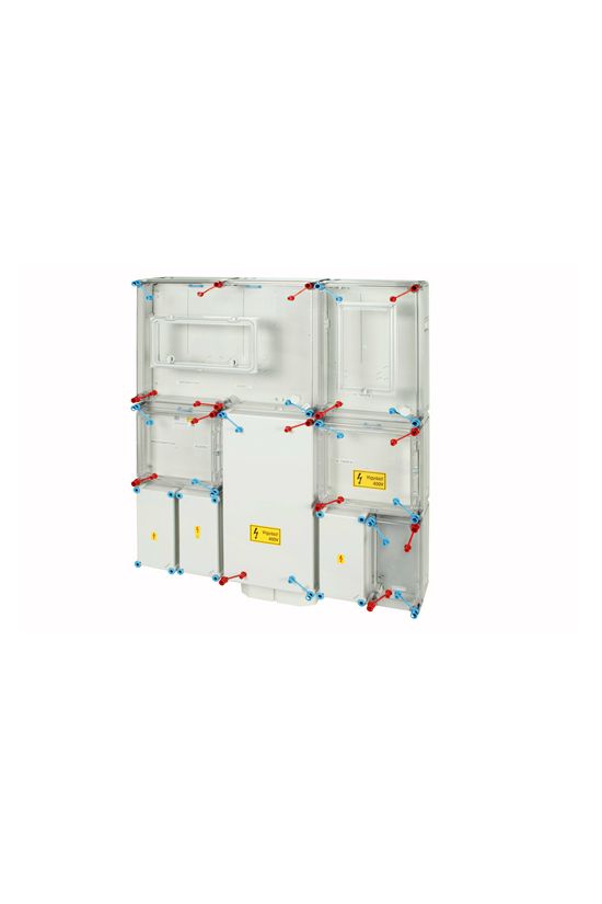 1/3F mérőszekrény 1xM63.80A+1xV32A+1xH63.80A földkábeles 1-szintes HB333KF-U1(HEN25.E192) Hensel - 1091988