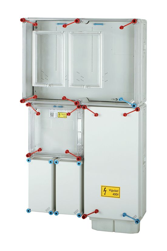 1/3F mérőszekrény 1xM80+1xV32A földkábeles 1-szintes 2-mérőhely 2M HB33K0F-U(HEN21.E013) Hensel - 1091624