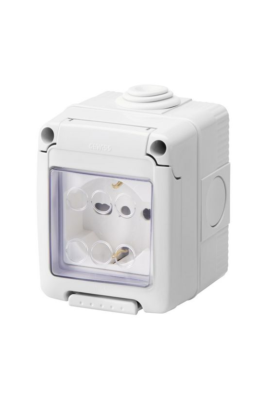 162 dugalj földelt gyerekzárral szürke IP55 falonkívüli csavaros 27Combi GEWISS - GW27842