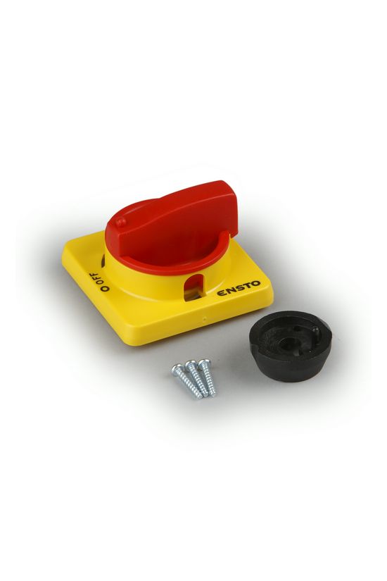 Ajtókuplung forgató hajtás KS3-hoz piros/sárga zárható Ensto - KSH48