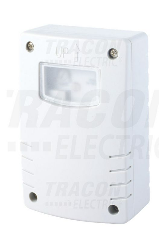 Alkonykapcsoló falra kültér 2-200lx 1z 900W falonkívüli műanyag fehér TRACON - ALK-IN