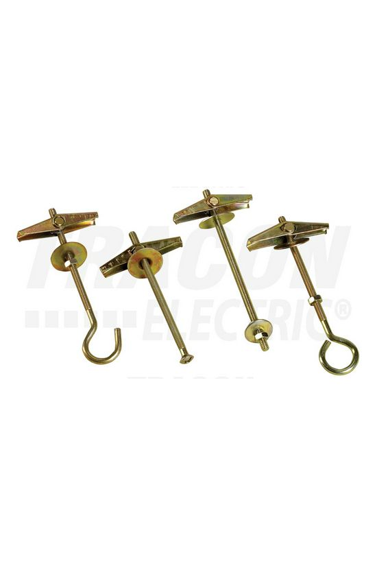 Álmennyezeti horog szétnyíló anyával, alátéttel galván/elektrolit horganyzott acél 95mm TRACON - TMK