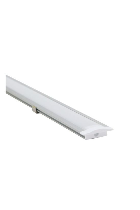 LED szalag profil alumínium 24,3x7,9x2000mm 10/12mm-szalagho TRACON - LEDSZPR2