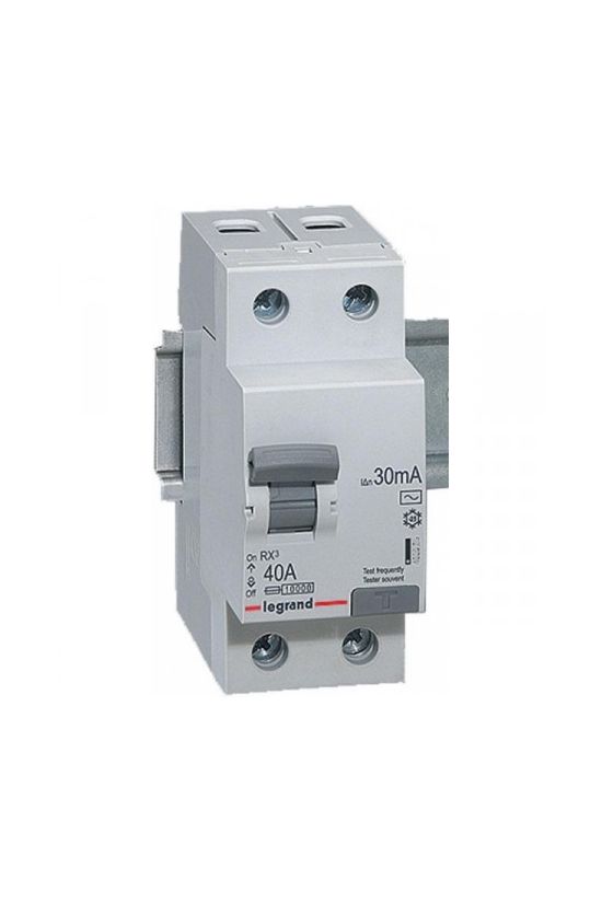 Áram-védőkapcsoló (Fi-relé) analóg 1P+N 25A 30mA A-típus 10kA RX3 LEGRAND - 402036