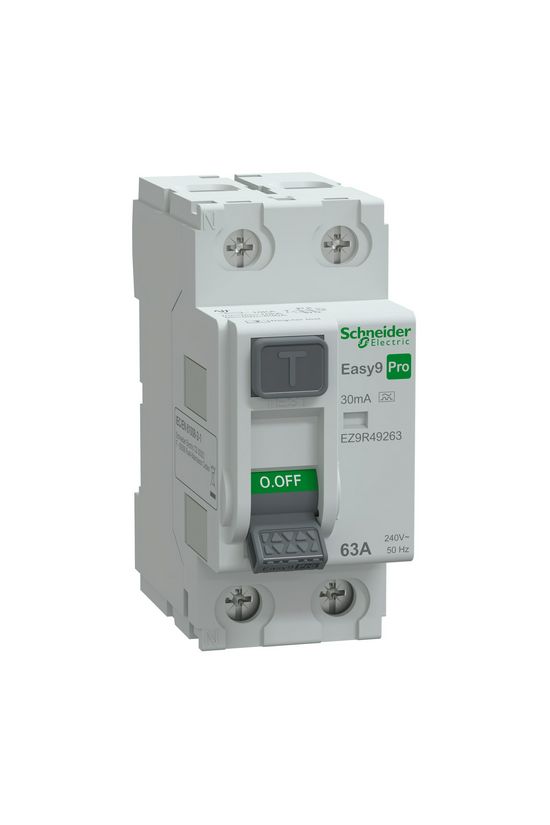 Áram-védőkapcsoló (Fi-relé) analóg 2P 63A 0.03A A-típus Easy9 Pro Schneider - EZ9R49263