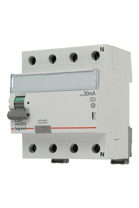 Áram-védőkapcsoló (Fi-relé) analóg 3P+N 25A 30mA A-típus 10kA TX3 LEGRAND - 411764