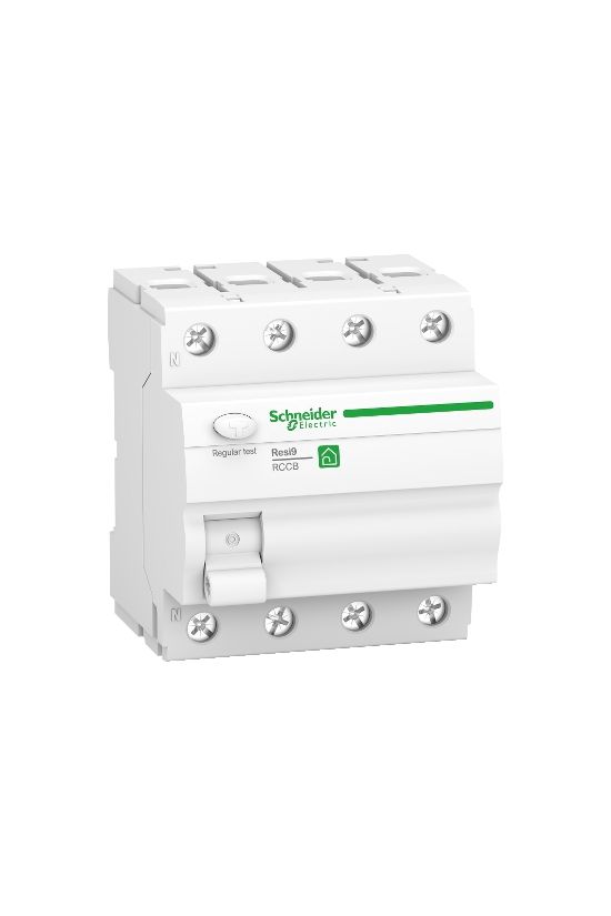 Áram-védőkapcsoló (Fi-relé) analóg 4P 25A 30mA A-típus 6kA Resi9 R Schneider - R9R02425