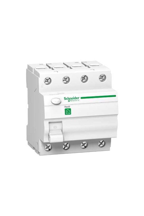 Áram-védőkapcsoló (Fi-relé) analóg 4P 40A 30mA AC-típus 6kA Resi9 R Schneider - R9R11440