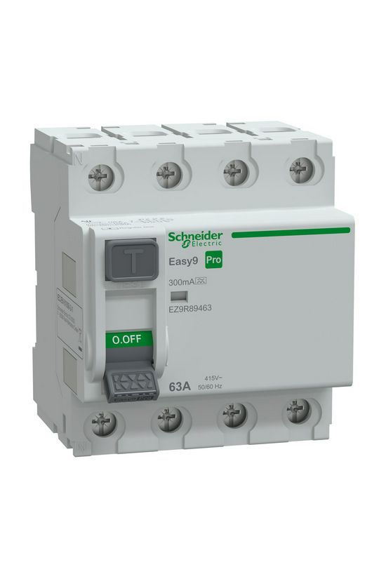 Áram-védőkapcsoló (Fi-relé) analóg 4P 63A 0.3A A-típus 10kA Easy9 Pro Schneider - EZ9R89463