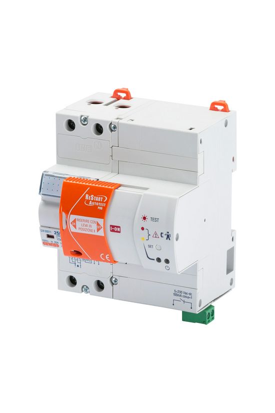 Áram-védőkapcsoló (FI) teszt/visszakapcsolóval 2P 40A 230V 0.03A A-típus 90ReStart GEWISS - GW90902N