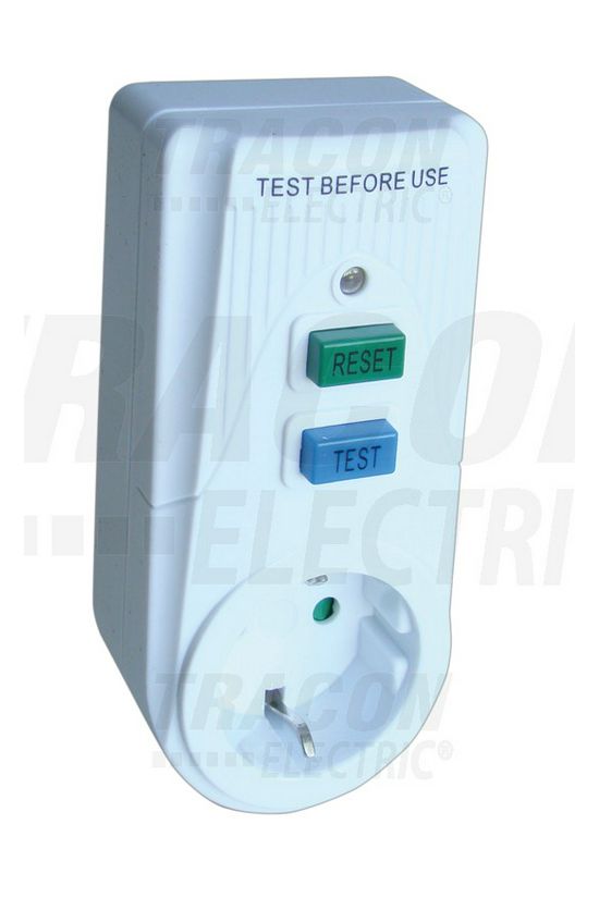Áram-védőkapcsolós adapter 2P+F dugaszolható 16A 230V 0.03A AC-típus adapter dugó TRACON - TFGA-1