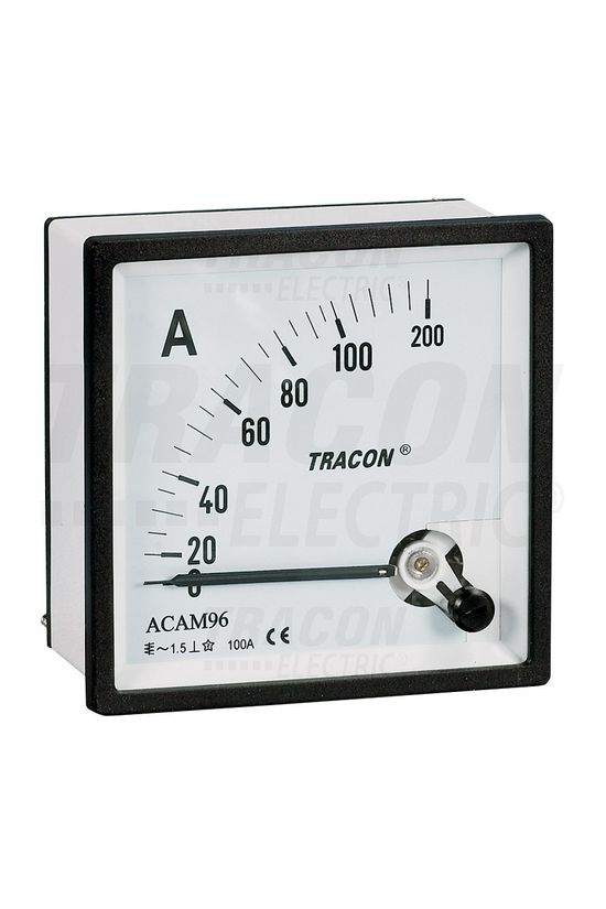 Árammérő analóg táblaműszer 0-5A 1.5-osztályú AC TRACON - ACAM72-10