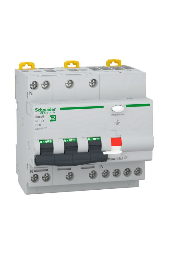 Áramvédő(FI)-kismegszakító 3P+N 20A C-jelleg 0.03A A-típus 6kA/61009-1 Easy9 Pro Schneider - EZ9D55720