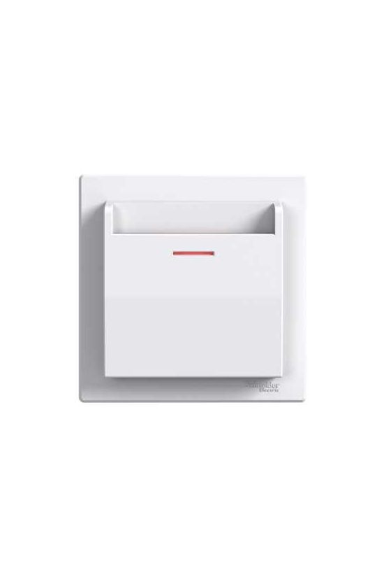 Asfora 101 1P hotelkártya-kapcsoló betét teljes fedéllel fehér süllyesztett csavaros Schneider - EPH6200121