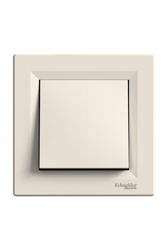 Asfora 101 1P kapcsoló betét teljes fedéllel krém süllyesztett IP44 1- billentyű/gomb Schneider - EPH0100223