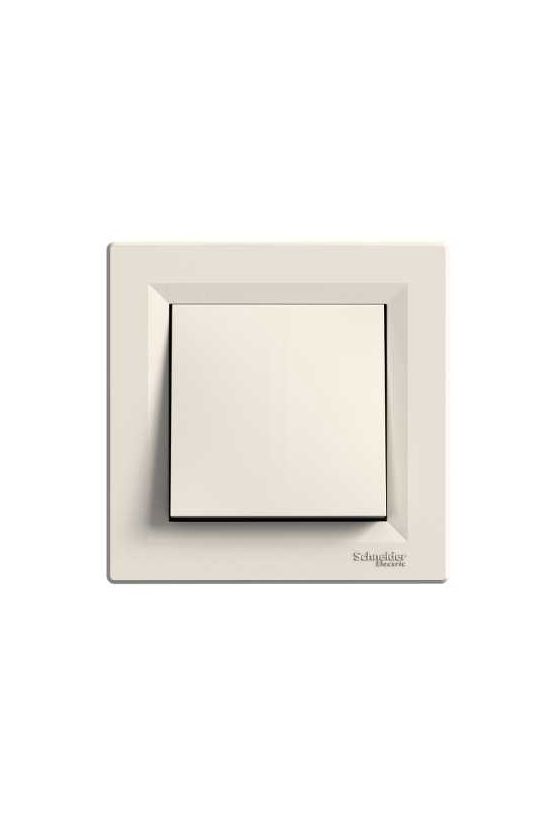 Asfora 102 2P kapcsoló betét teljes fedéllel krém süllyesztett IP20 1- billentyű/gomb Schneider - EPH0200123