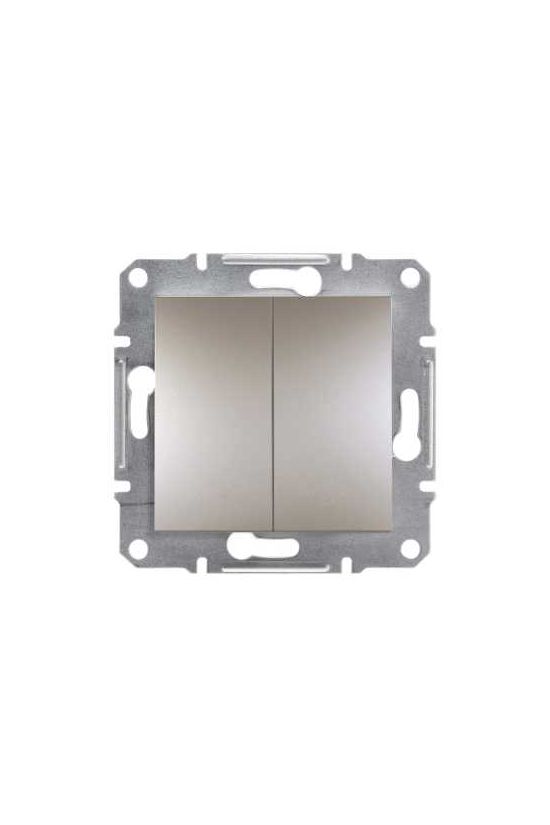 Asfora 105 2x1P csillárkapcsoló betét közp. fedéllel bronz süllyesztett rugós IP20 2- Schneider - EPH0300169