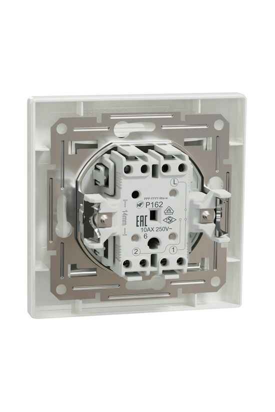 Asfora 106 váltókapcsoló betét teljes fedéllel fehér süllyesztett IP20 1- Schneider - EPH0400121