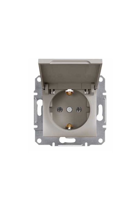 Asfora 162 dugalj földelt csapófedéllel bronz IP20 süllyesztett Schneider - EPH3100169