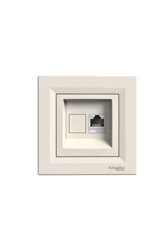 Asfora adatcsatlakozó dugalj UTP RJ45 8(8) Cat5e süllyesztett krém Schneider - EPH4300123