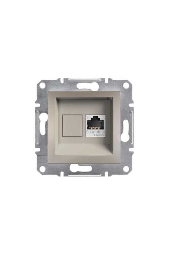 Asfora adatcsatlakozó dugalj UTP RJ45 8(8) Cat6 süllyesztett bronz Schneider - EPH4700169