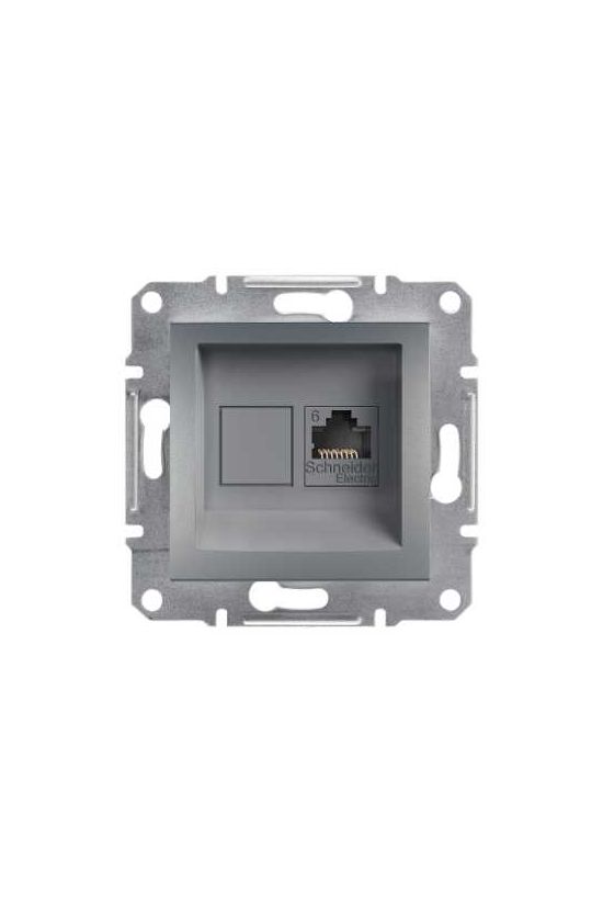 Asfora adatcsatlakozó dugalj UTP RJ45 8(8) Cat6 süllyesztett nemesacél Schneider - EPH4700162