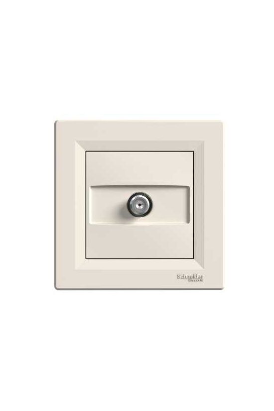 Asfora antenna aljzat SAT süllyesztett komplett bézs 1-kimenet végzáró Schneider - EPH3700123