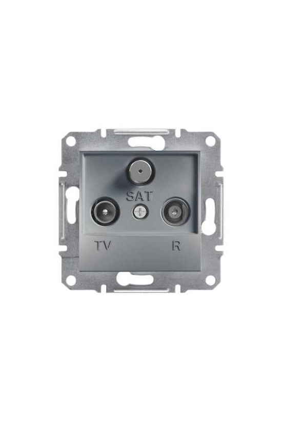 Asfora antenna aljzat TV-R-SAT süllyesztett komplett acél 2-kimenet végzáró 1dB/860MHz Schneider - EPH3500162