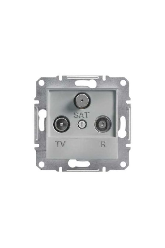 Asfora antenna aljzat TV-R-SAT süllyesztett komplett alumínium 2-kimenet végzáró Schneider - EPH3500161