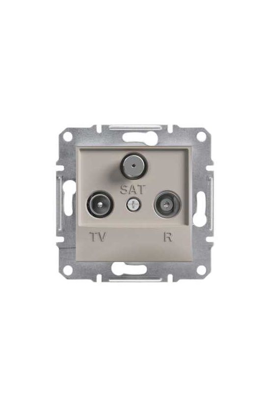 Asfora antenna aljzat TV-R-SAT süllyesztett komplett bronz 2-kimenet átmenő 4dB/860MHz Schneider - EPH3500269