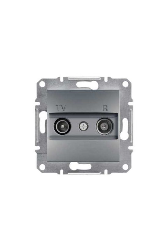 Asfora antenna aljzat TV-R süllyesztett komplett acél 2-kimenet végzáró 1dB/860MHz Schneider - EPH3300162