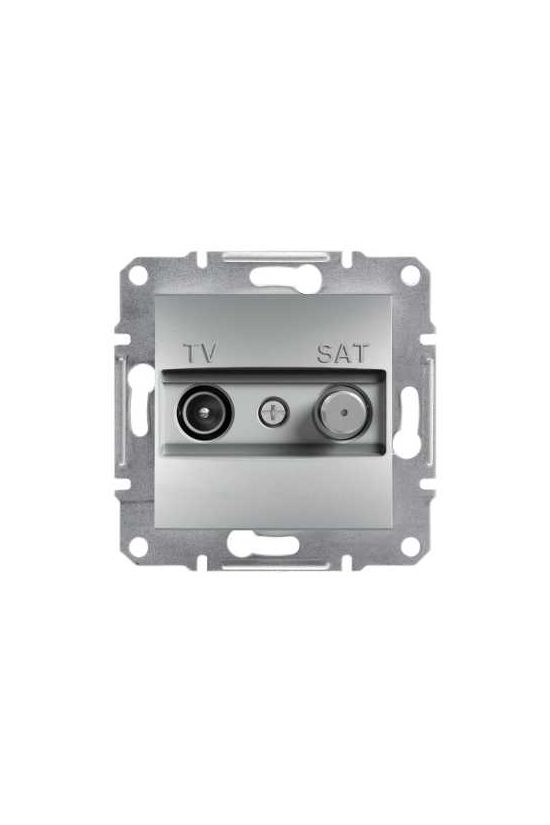 Asfora antenna aljzat TV-SAT süllyesztett komplett alumínium 2-kimenet végzáró Schneider - EPH3400461