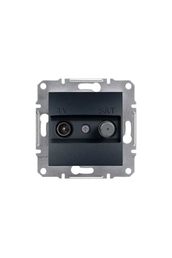 Asfora antenna aljzat TV-SAT süllyesztett komplett antracit 2-kimenet végzáró Schneider - EPH3400471