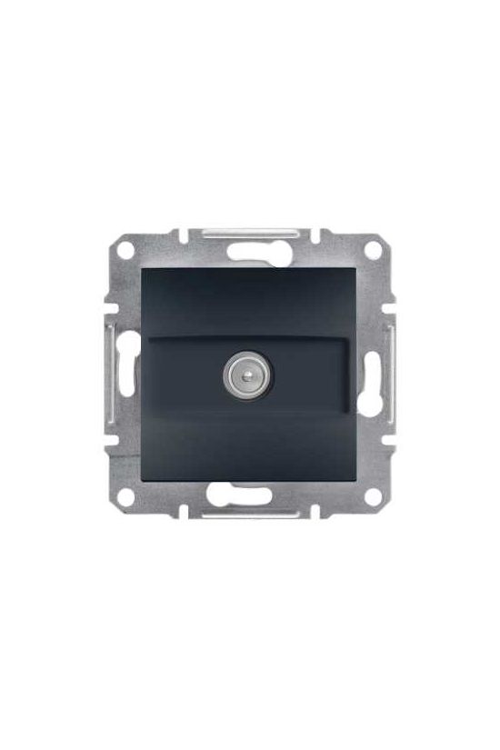 Asfora antenna aljzat TV süllyesztett komplett antracit 1-kimenet végzáró 1dB/860MHz Schneider - EPH3200171